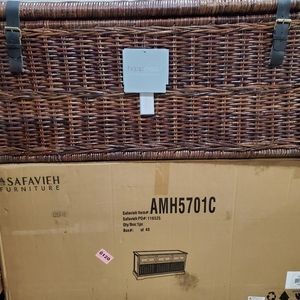 Wicker storage chest